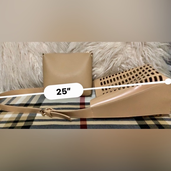 🌺 MELIE BIANCO🌺BOUQUET 2 PIEZAS 🌺CAQUI/CREMA 🌺PIEL GENUINA 🌺#MBV - Picture 12 of 16